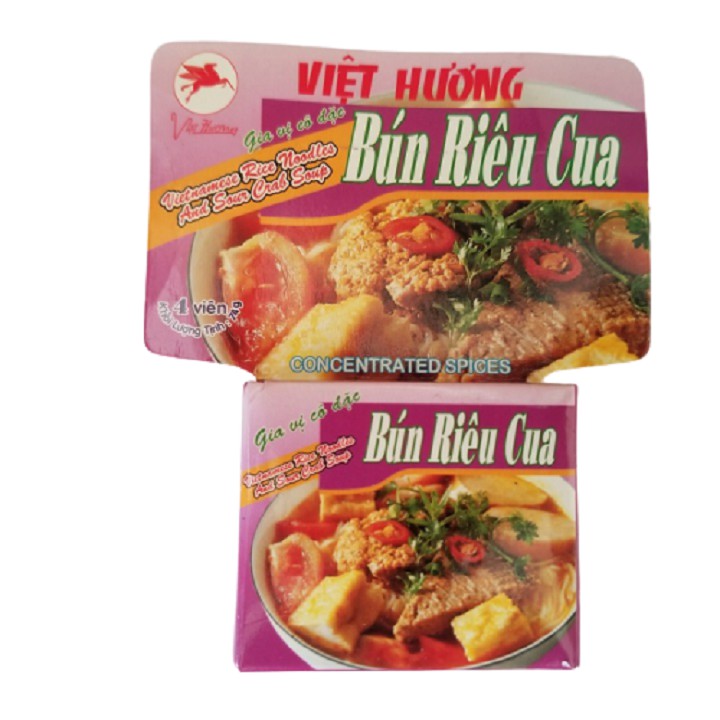 2 gói gia vị cô đặc nấu bún riêu cua cực ngon (1gói/4 viên)