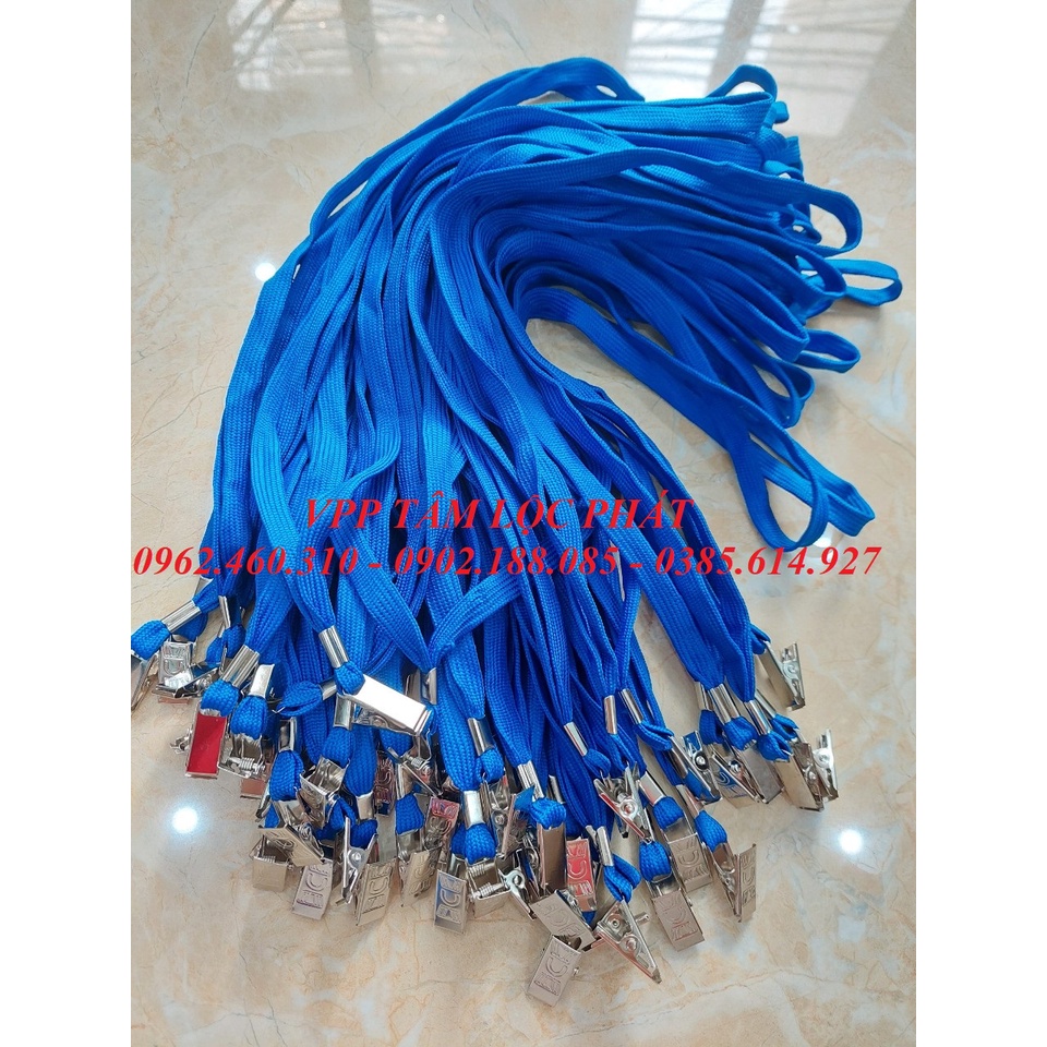 SỈ 100 Chiếc DÂY DÙ KẸP SẮT , bản rộng 1cm - Dây đeo thẻ nhân viên