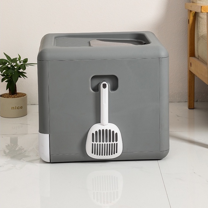 Nhà vệ sinh cho mèo lớn khay kéo gấp gọn khử mùi cho mèo chịu lực 7kg size lớn cho mèo trêm 8kg