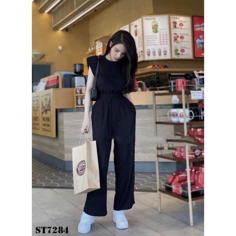 Set áo tay hến + quần suông