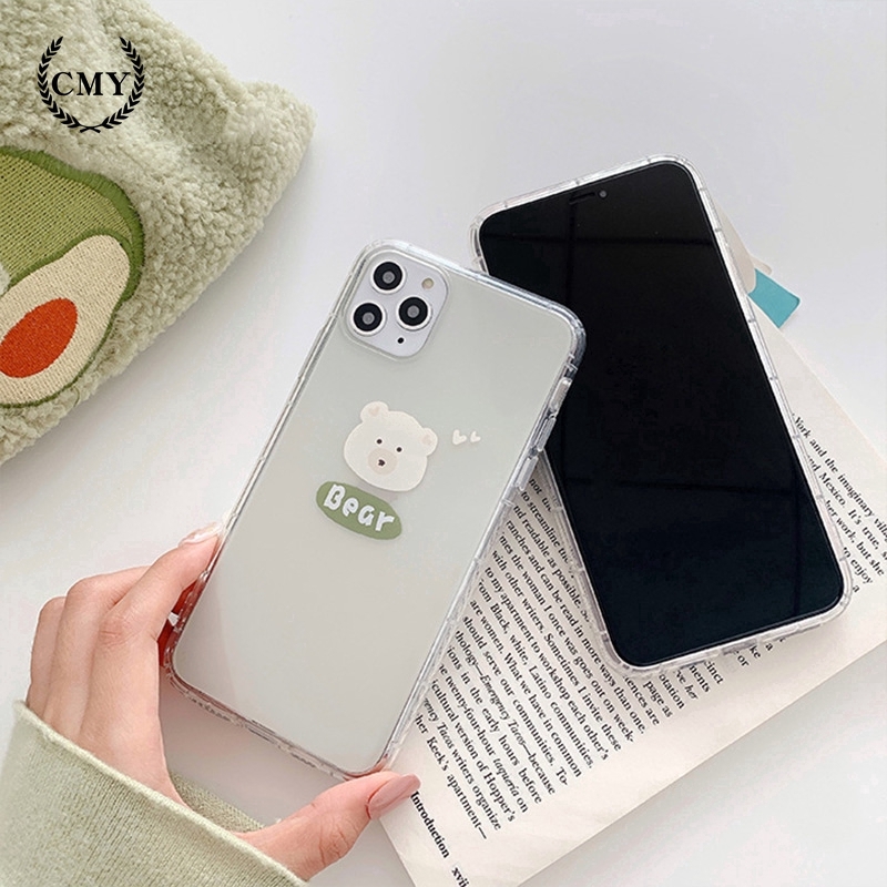Ốp điện thoại TPU silicon hình gấu trắng cho iPhone11/11Pro 11pro Max X XR XS XS MAX 78 plus SE | BigBuy360 - bigbuy360.vn