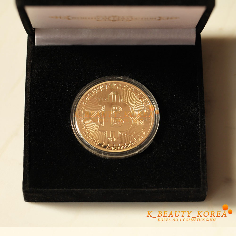 Đồng Tiền Bitcoin Mạ Vàng 24k