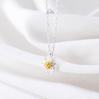 Dây chuyền bạc hoa cúc cánh kép new