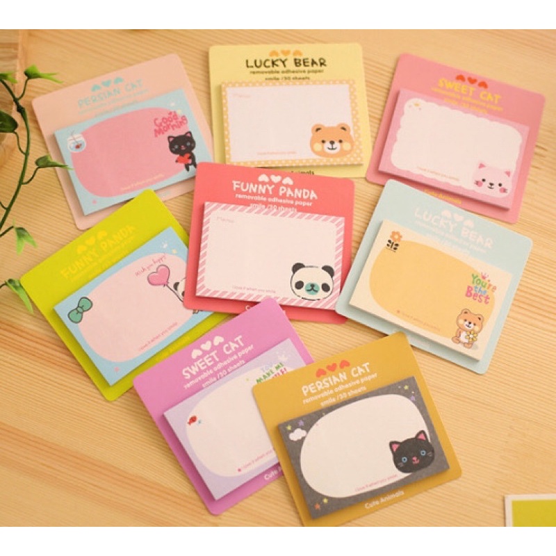 Giấy note hình chữ nhật nhiều mẫu