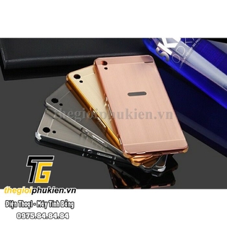 Ốp lưng  Sony XA tráng gương phay viền kim loại chống sốc