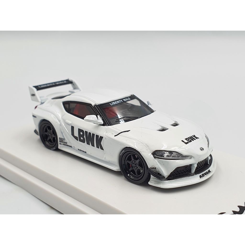 Xe Mô Hình Toyota Supra LBWK Tỉ lệ 1:64 Hãng sản xuất Time Model ( Trắng )