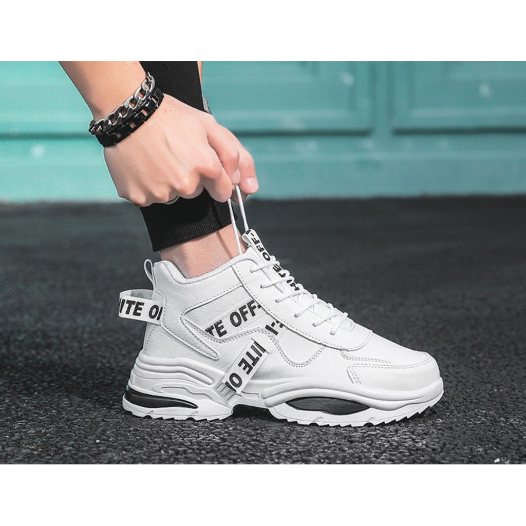 [Rẻ Vô Địch]Giày Sneaker nam- Giày Thể Thao Cổ Cao T386 Hàng Chính Hãng