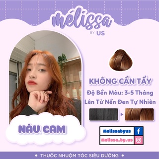 [KHÔNG CẦN TẨY - NÂU CAM] Thuốc nhuộm tóc SIÊU DƯỠNG MÉLISSA - KHÔNG XƠ - LÀNH TÍNH (TẶNG KÈM TRỢ DƯỠNG TÓC)