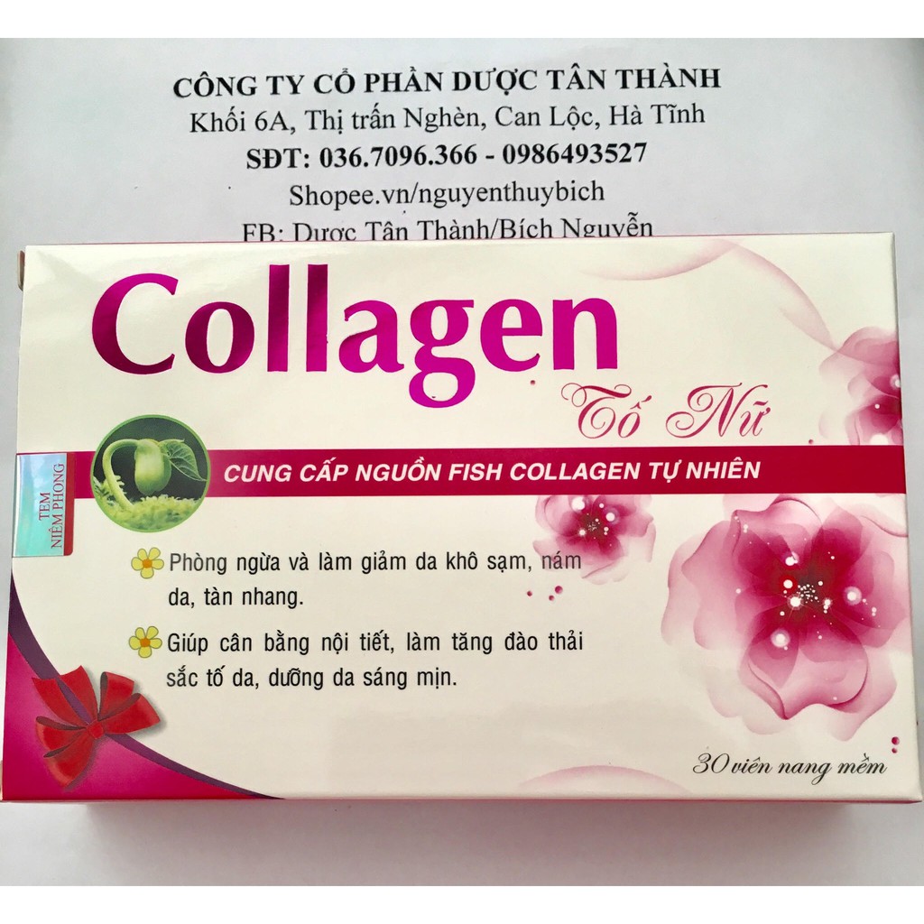Collagen Tố nữ - thần dược làm đẹp của chị em, trị mụn, cân bằng nội tiết, da sáng dáng xinh