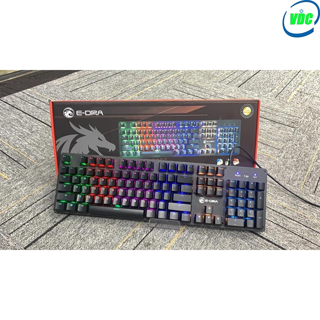Bàn phím cơ E-DRA EK311 Blue switch - Outemu Switch siêu bền - Keycap ABS Double Shot - Đèn led Rainbow siêu sáng