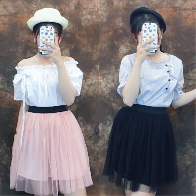 Chân váy công chúa loại ngắn (có thể mặc thành áo)