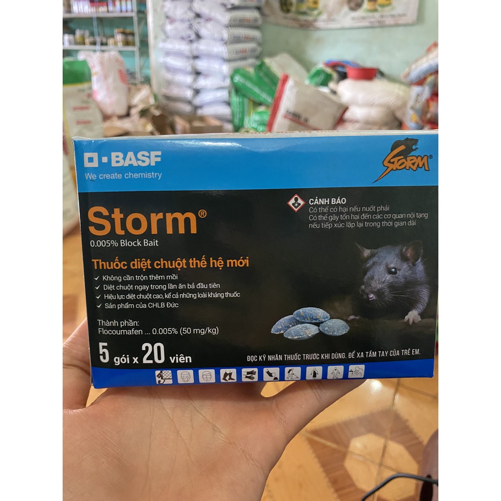 Thuốc Diệt Chuột Storm gói 20 viên chính hãng HỢP TRÍ