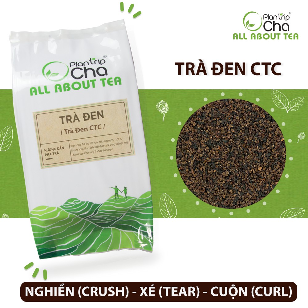 Trà Đen CTC Plantrip Cha Nguyên Liệu Pha Trà Sữa Đậm Vị - Gói 1KG