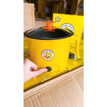 Lẩu Điện Mini Đa Năng Vịt Vàng Kèm Xửng Hấp Nội Địa Trung