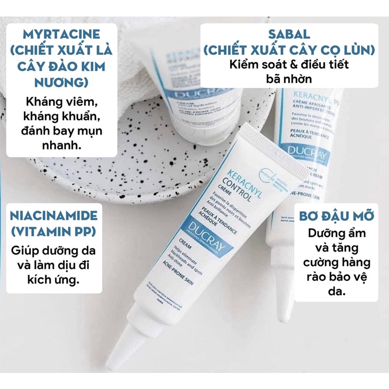Kem Dưỡng Ducray Keracnyl PP Anti- Blemish Soothing Cream 30ml, Giúp Làm Giảm Mụn, Mờ Vết Thâm. | BigBuy360 - bigbuy360.vn