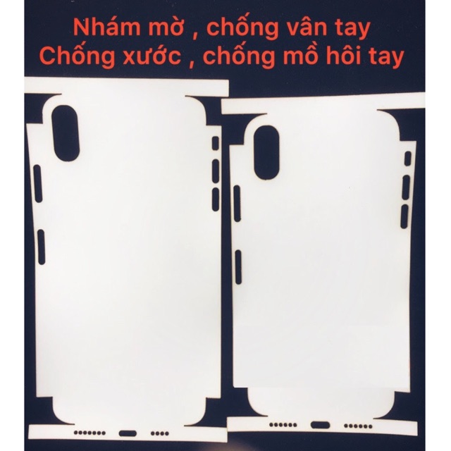 [ Đã có iPhone 12 ]  DÁN DẺO PPF NHÁM IPHONE FULL LỖ LOA- CHỐNG VÂN TAY - CÓ HƯỚNG DẪN DÁN-ĐỦ MÃ IP 6 ĐẾN 11 PROMAX