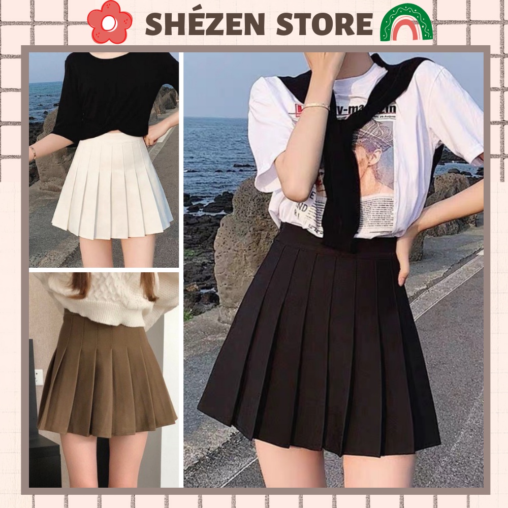 Chân váy tennis xếp ly lưng cao chất vải dày dặn Shézen | BigBuy360 - bigbuy360.vn