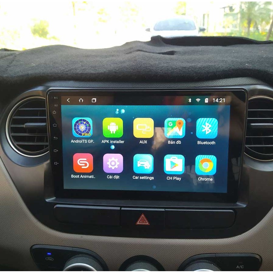 Màn hình android 9 inch theo xe Huyndai i10