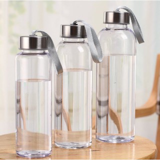 Bình nước thuỷ tinh 500ml trơn có nắp đậy kèm dây xách đựng mật ong nước uống hoặc sữa hạt thủy tinh dày