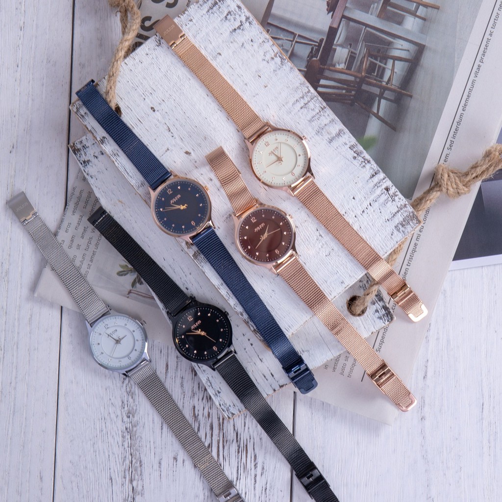 Đồng hồ nữ JULIUS JA-1060 dây thép | Julius Official