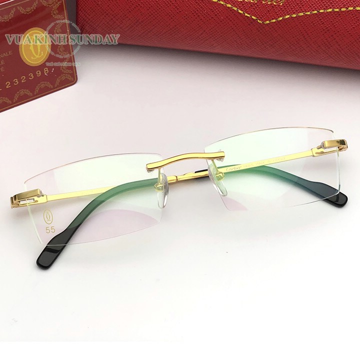 Gọng kính cận titanium mạ vàng CT TT21