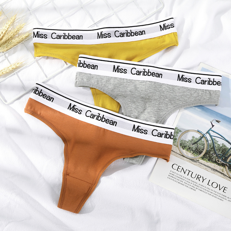 Quần Lót Levao Vải Cotton Lưng Thấp In Chữ Thời Trang Gợi Cảm Cho Nữ