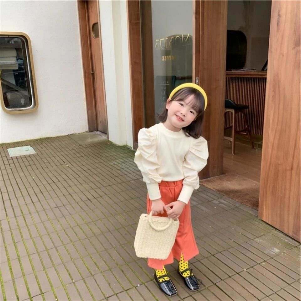 Áo Sơ Mi Tay Phồng Phong Cách Hàn Quốc Cho Bé