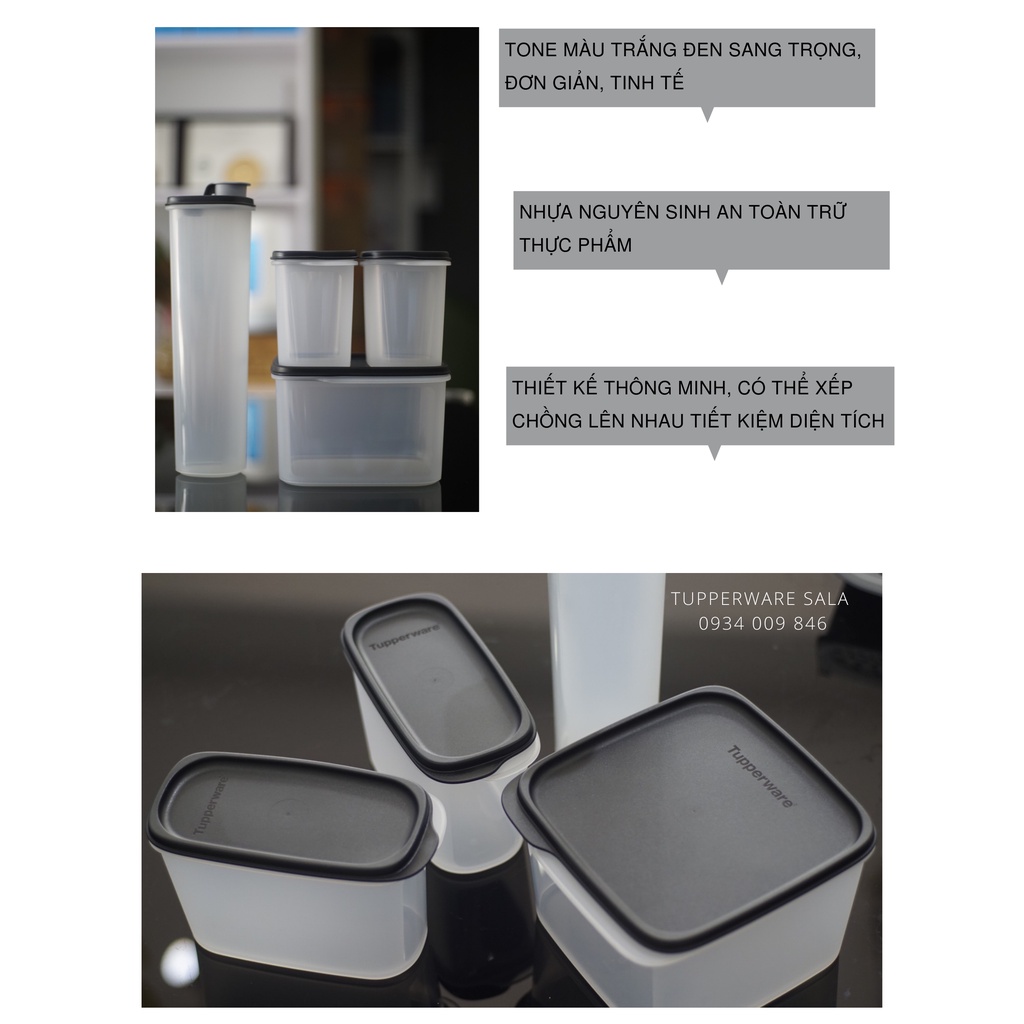 BỘ KỆ BẾP TRỮ ĐỒ KHÔ- BỘ 4 HỘP URBAN KITCHEN
