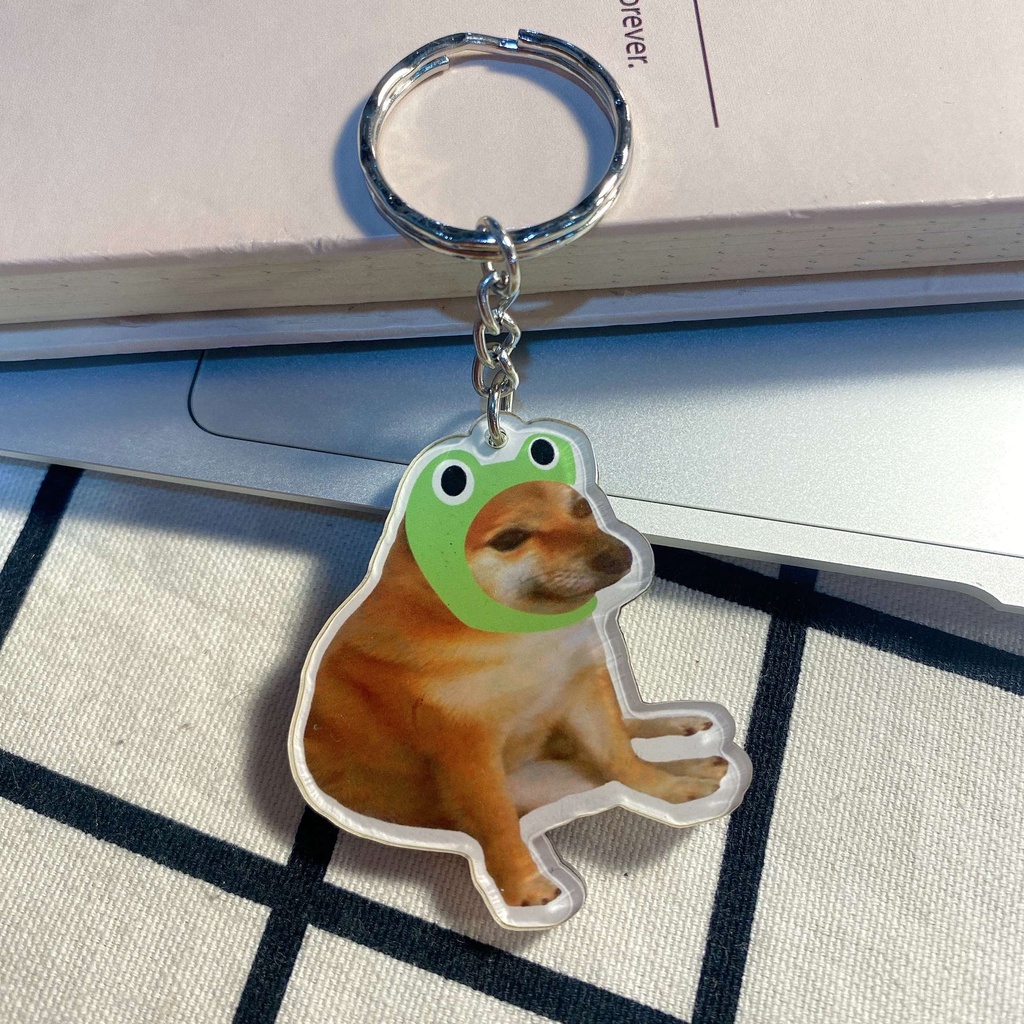 Móc khóa cheems meme shiba inu phong cách hài hước nhiều nhân vật treo balo móc khóa xe máy móc khóa đôi