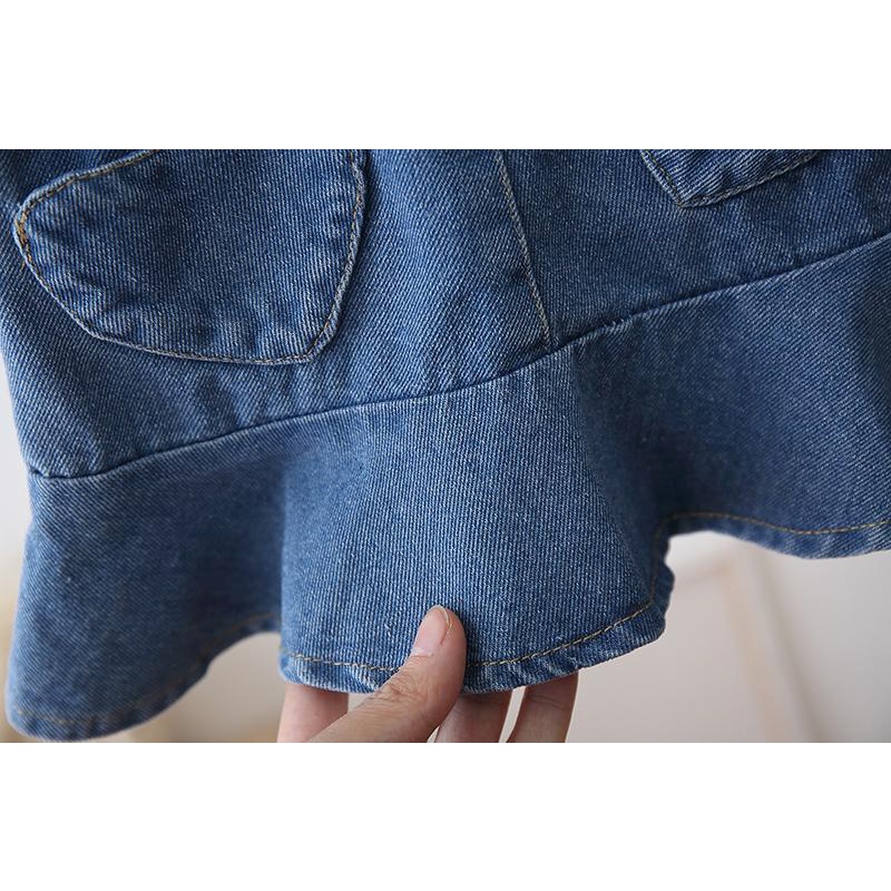 Chân váy jean Đuôi Cá Thời Trang Hàn Quốc Cho Bé Gái