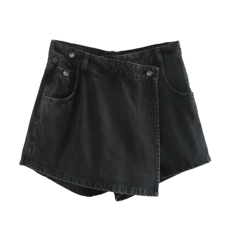 Chân váy jeans ngắn màu sắc vintage thời trang cho nữ