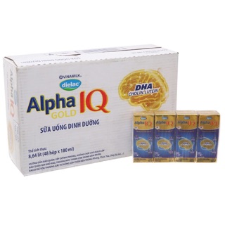 Thùng 48 hộp sữa bột pha sẵn alpha iq gold 180ml