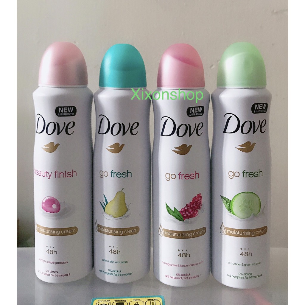 Xịt khử mùi toàn thân DOVE 48H (150ml) của Hà Lan.