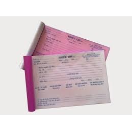 10 Phiếu thu 2 liên, 3 liên 100 tờ