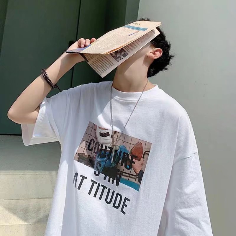 Áo Thun Tay Ngắn Dáng Rộng In Chữ M-8XL Phong Cách Hip Hop Thời Trang Cho Nam