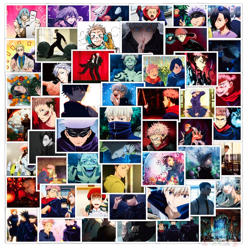 Bộ 50 Miếng Dán Hình Anime Mini Jujutsu Kaisen - Series 08 Chống Thấm Nước Thời Trang