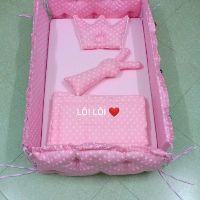 Combo quây cũi, đệm, ga, gối, thỏ, chăn
