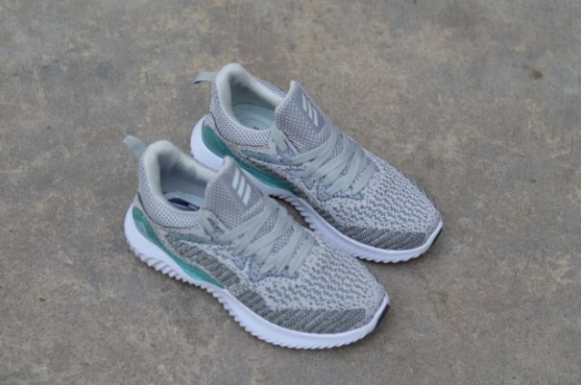 [Full box] Giầy alphabounce xám xanh nữ, giày thể thao xám phối xanh nam nữ( có video), giày chạy bộ nữ