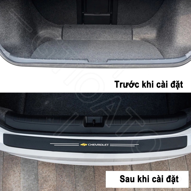 GTIOATO 1 Chiếc Sợi Carbon Dán Xe Bảo Vệ Cốp Sau Xe Hơi DáN ChốNg XưỚC Ô Tô Dán Cốp Xe Hơi Phụ KiệN Ô Tô Cho Chevrolet Spark Cruze Orlando Captiva Trax Aveo Colorado Vivant Traiblazer Silverado