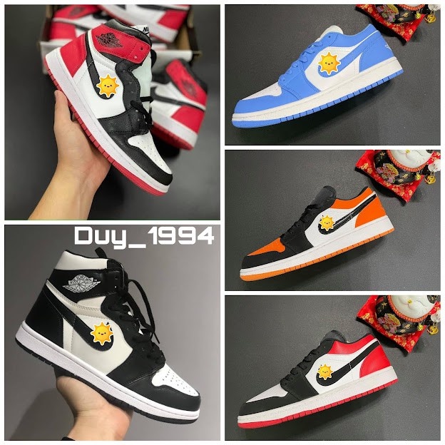 Giày thể thao jordan cao cổ thấp cổ, giày JD1 high các màu hot nhất nam nữ Full Box Bill dễ phối đồ