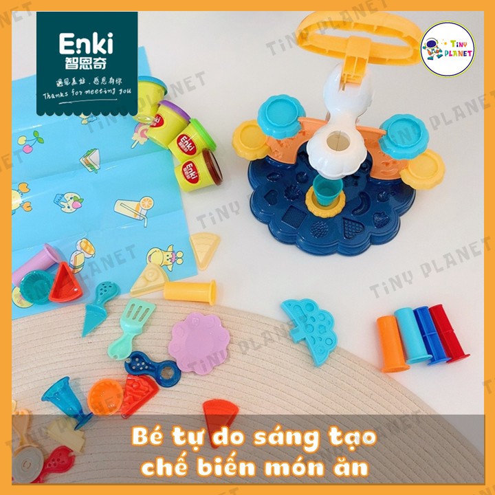 Set đồ chơi đất nặn làm tráng miệng Enki 33 món