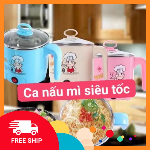 Ca nấu mì và nâu siêu tốc mini 2 lớp