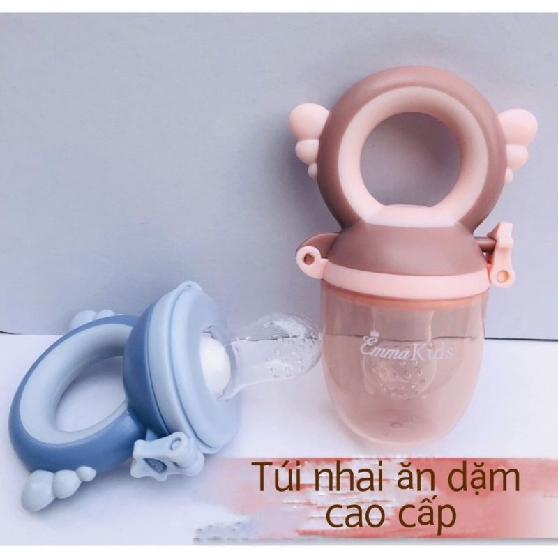 Túi Nhai Ăn Dặm Cao Cấp Chống Hóc Cho Bé Chính Hãng Emma Kids (Kèm 3 Núm Nhai)