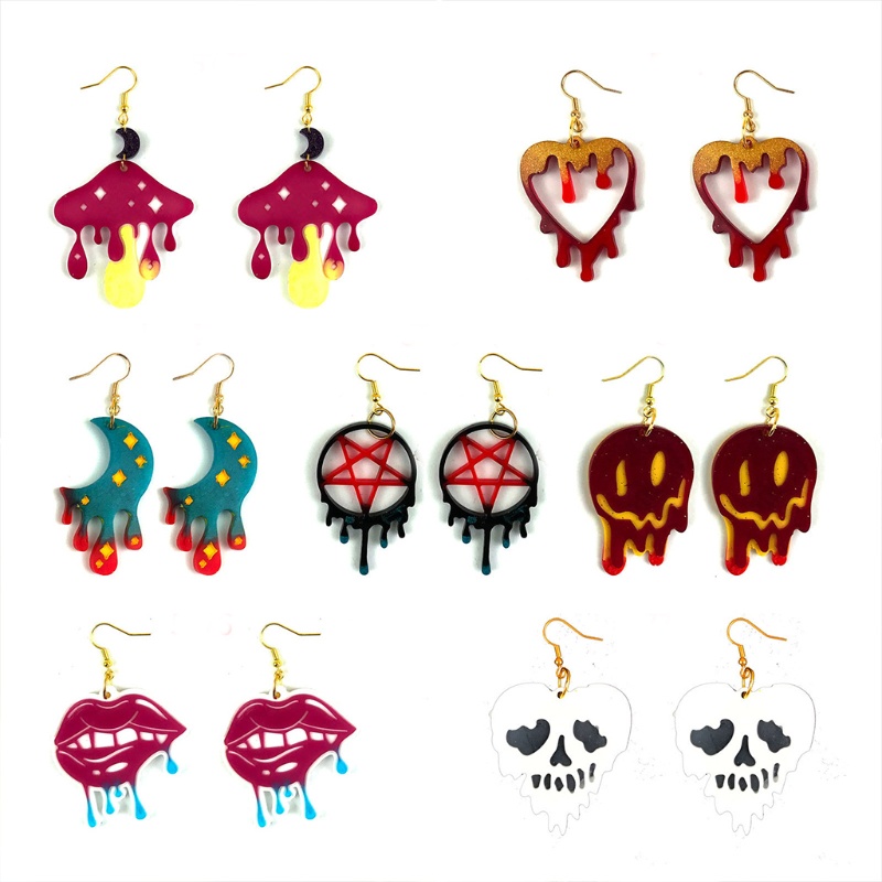 Khuôn Làm Bông Tai / Khuyên Tai / Môi / Mặt Trăng Bằng Silicone DIY