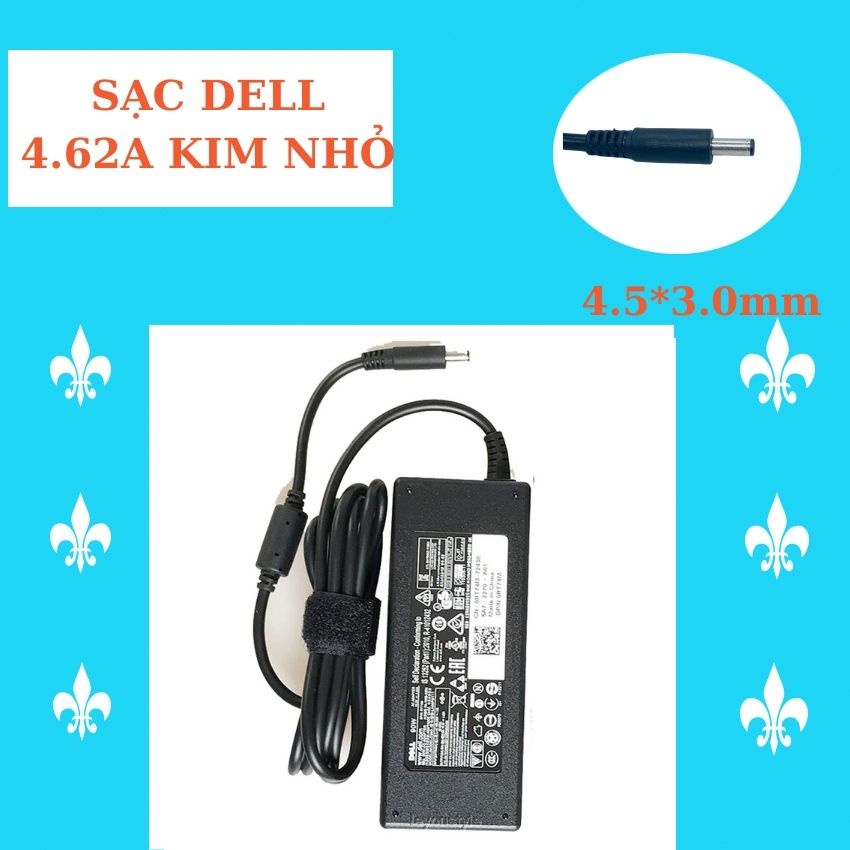 [Sạc ZIN] Sạc laptop dell 4,62 kim nhỏ savintech, sạc máy tính dell zin cao cấp bảo hành 12 tháng