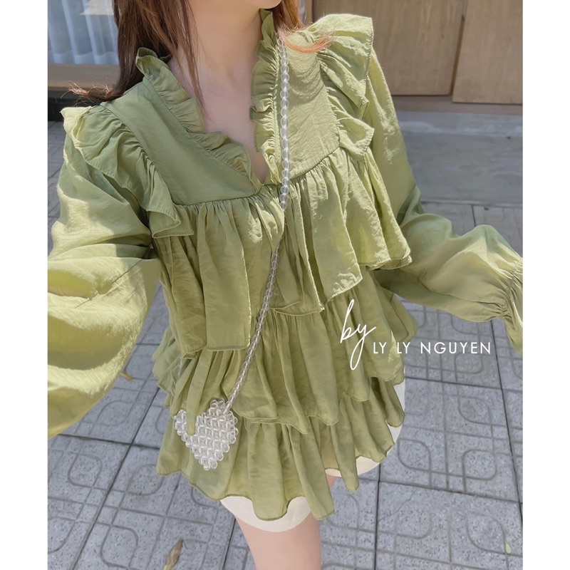 SET ÁO XANH BÈO BBD + SHORT KEM LƯNG THUN