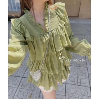 SET ÁO XANH BÈO BBD + SHORT KEM LƯNG THUN