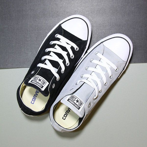 Giày Converse thấp cổ da lộn đen CTDD18