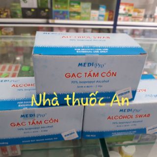 Gạc tẩm cồn 70% hộp 100 miếng