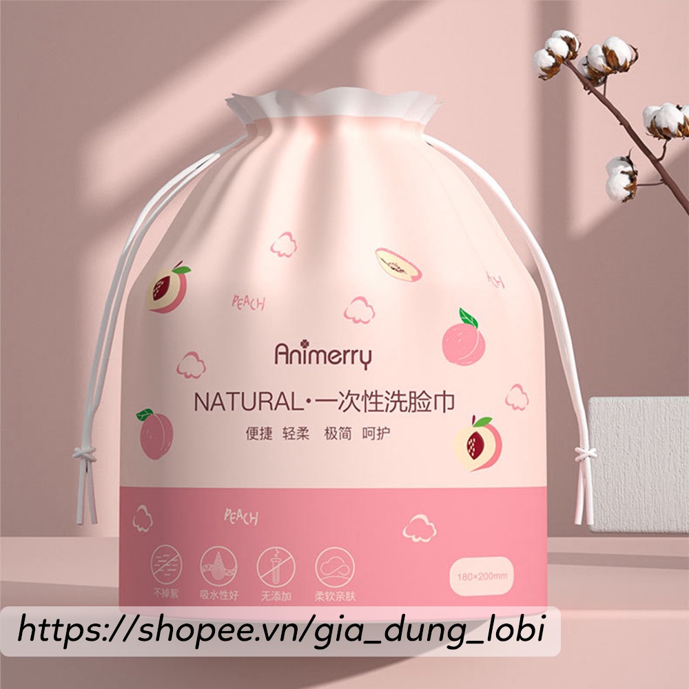 Khăn mặt khô ANIMERRY dùng 1 lần lau khô, lau ướt - Giấy lau mặt tẩy trang dùng một lần
